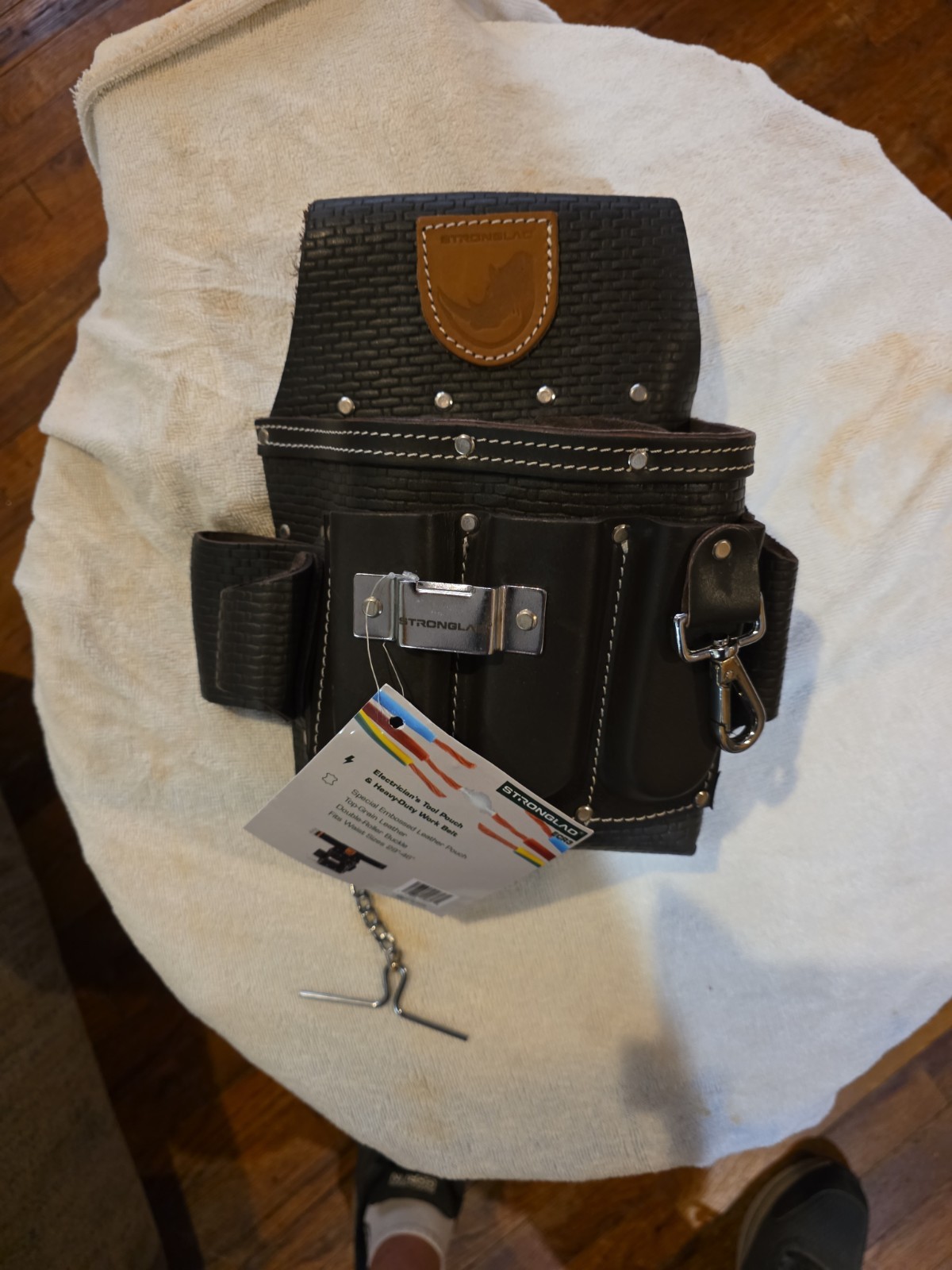 Heavy-Duty Electricians Tool Belt – 13-Pocket Top-Grain Leather Pouch