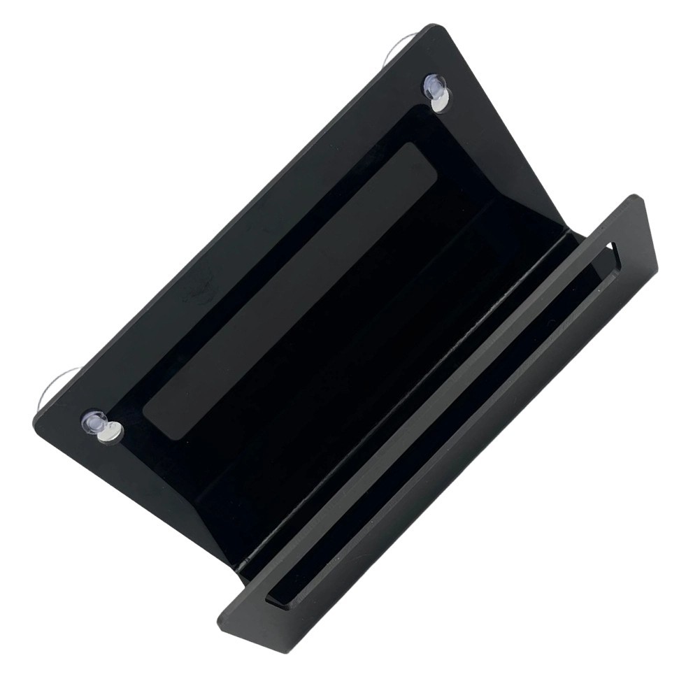 Sink-Mounted Sponge Holder Made of Acrylic 18cm x 5.5cm x 10.2cm Black