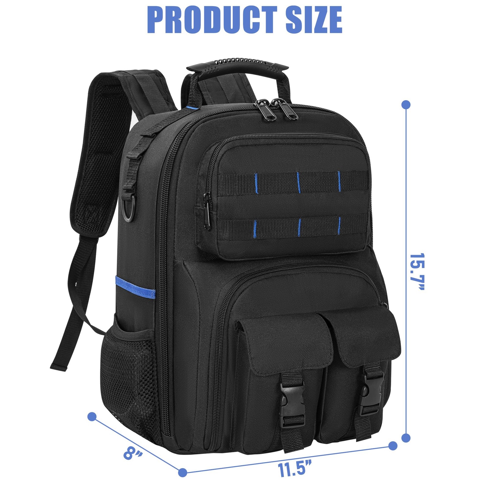 Heavy Duty Backpack Tool Bag, Water-resistant Tool Backpack Bag with Padded S…