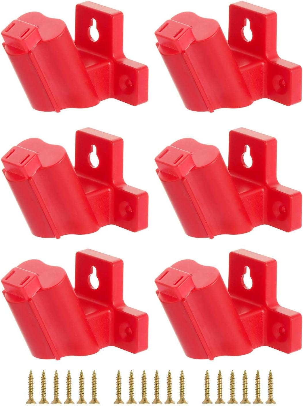6-Pack Tool Holder Compatible with Milwaukee M12 12V Power Tools, Wall Mount Org