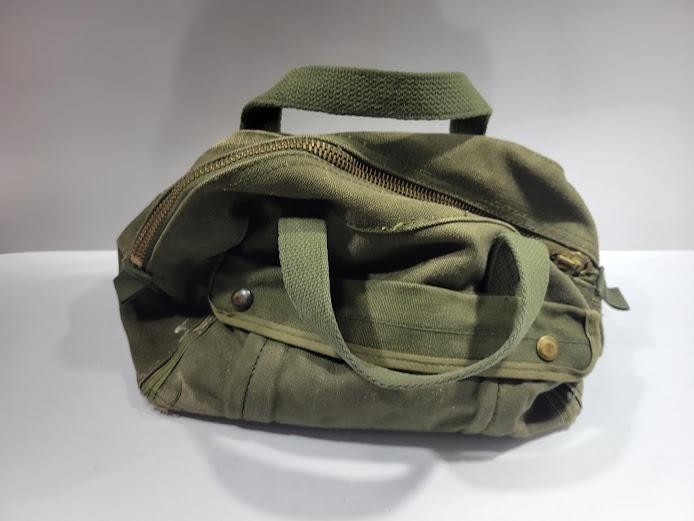 Canvas Tool Bag Small Green Handled Zipper Pouch Storage Shop Organizer