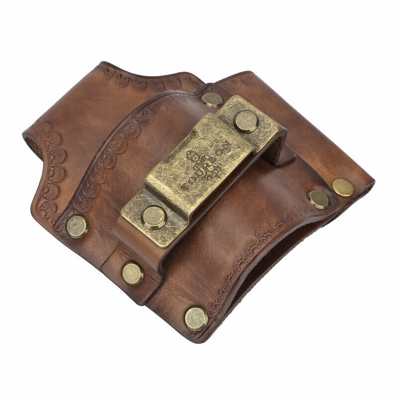 TOURBON Leather 3-in-1 Pocket Tool Belt Pouch Hammer Sheath Tape Measure Holder