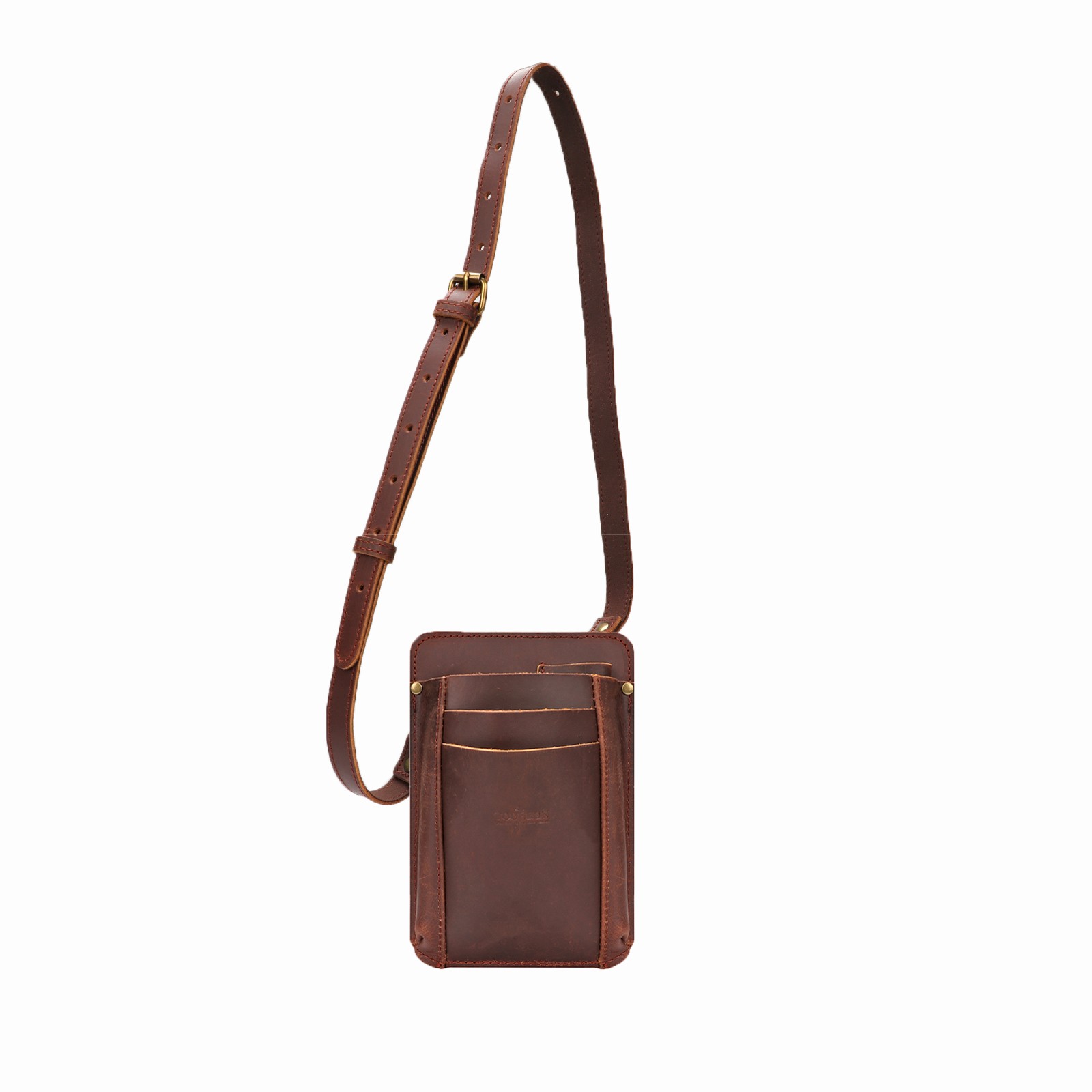 TOURBON Leather Garden Tool Florist Belt Pouch 3 Tool Pocket Phone Shoulder Pack