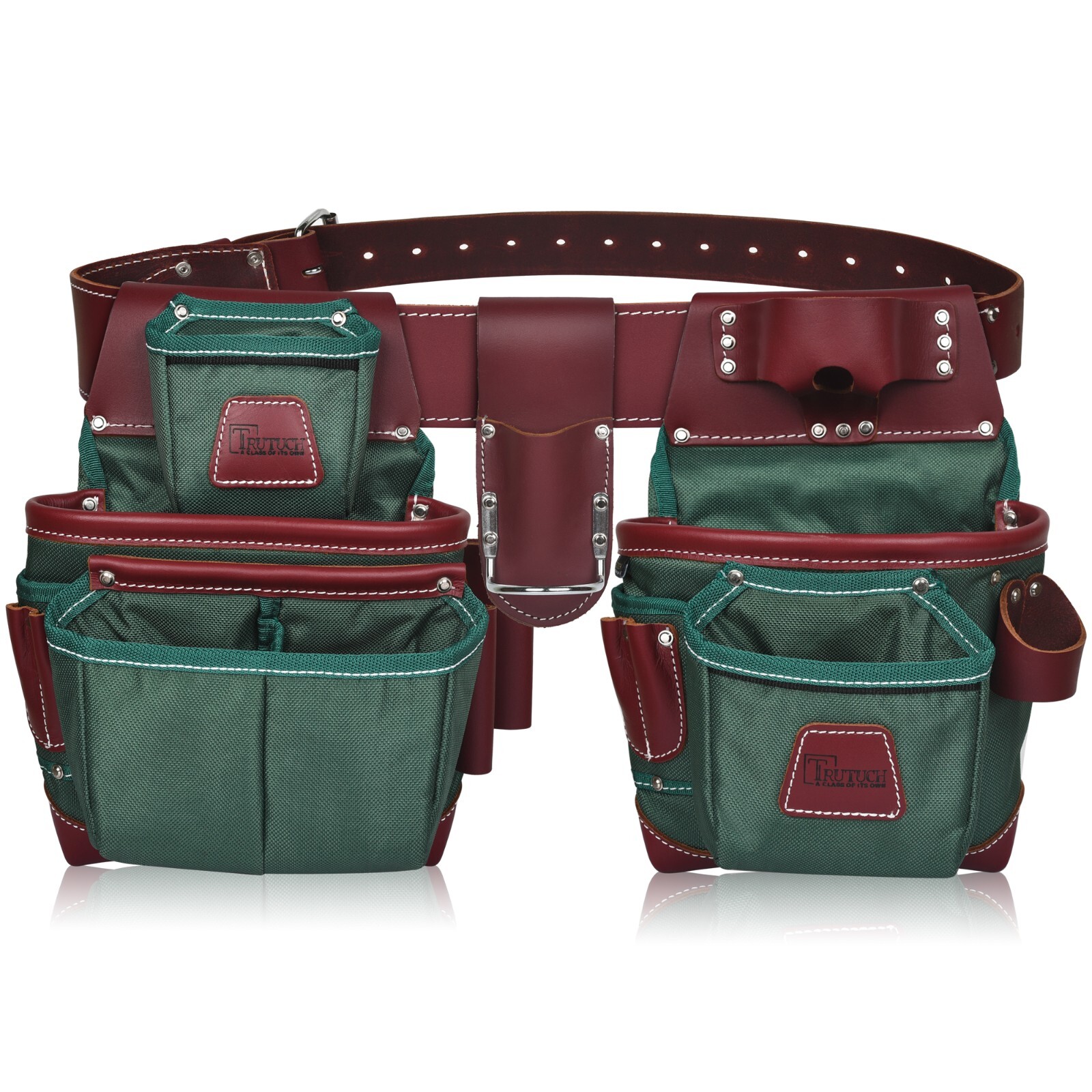 TRUTUCH Nylon and Leather Tool Belt with Leather Work Suspender | Construction