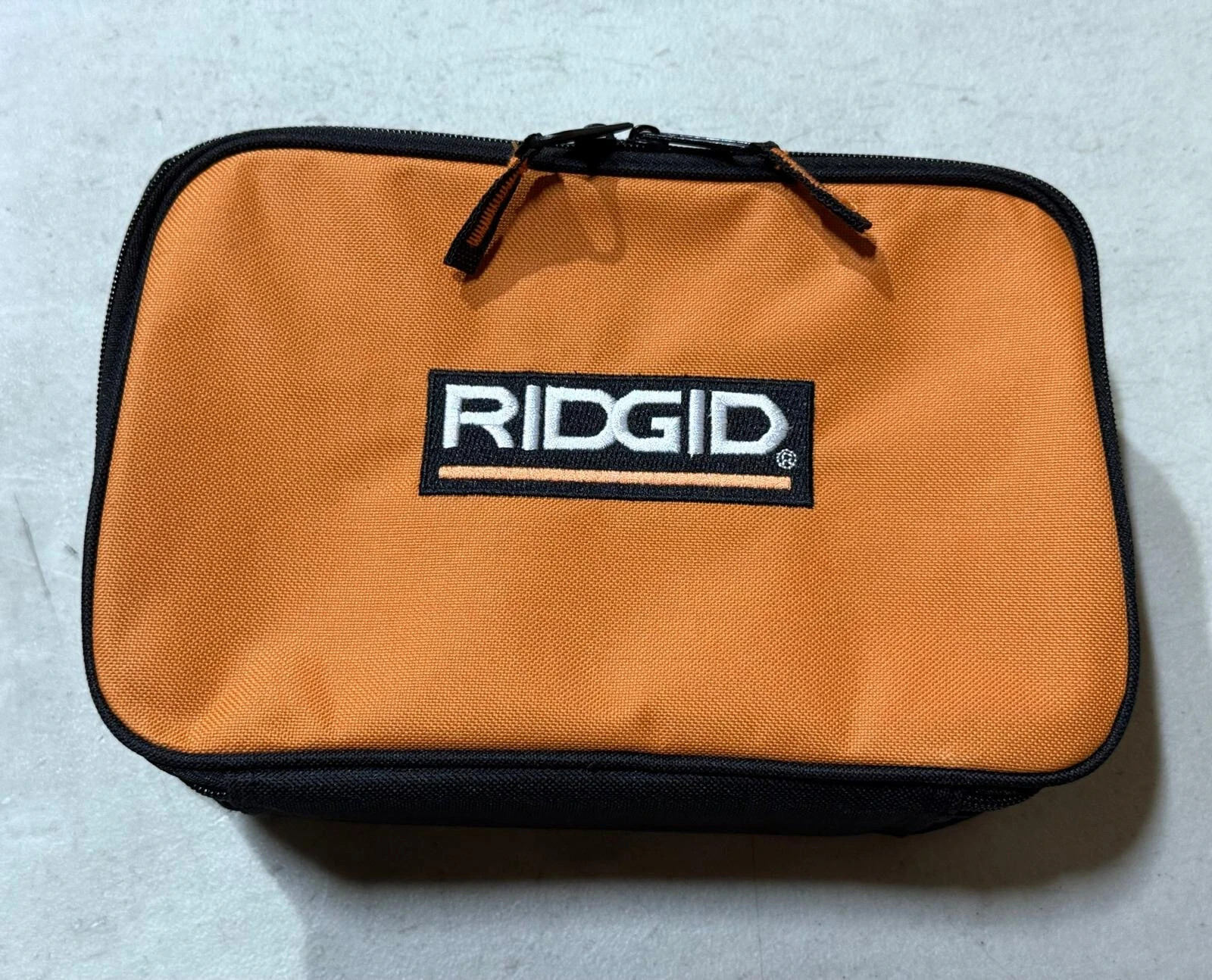 Ridgid 11x7x3 Tool Bag Zip Closure Compact Carry Case Heavy Duty Small Organizer