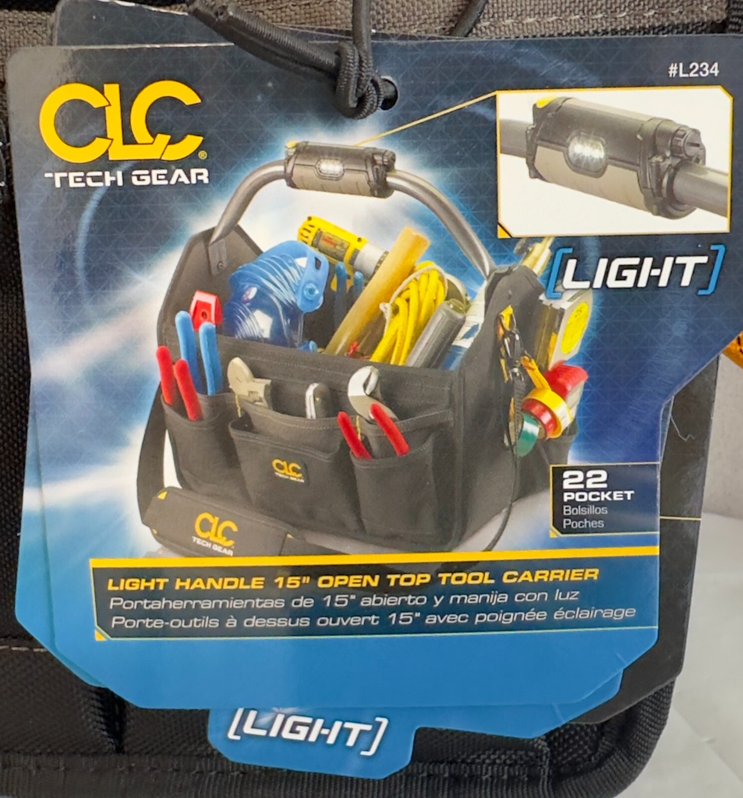 CLC Tech Gear L234 Light Handle 15″ Open Top Tool Carrier (New with Tags)