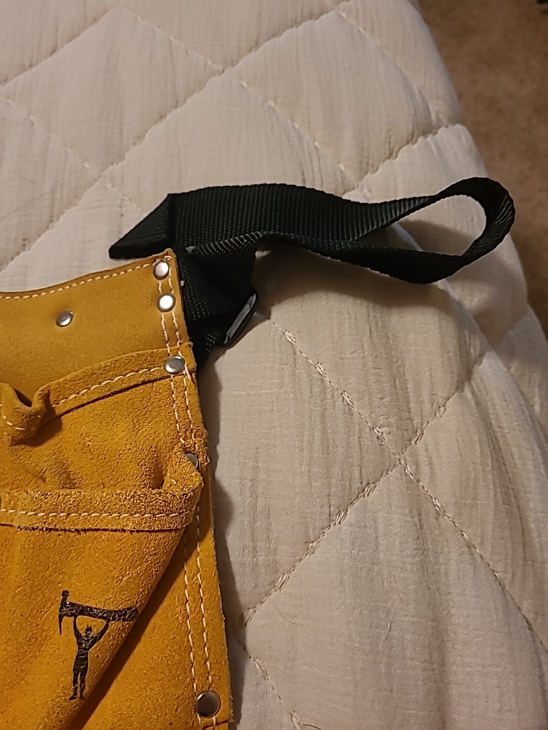 Tool Pouch Leather Bag w 32″ Nylon Strap – 8 x 6.5″