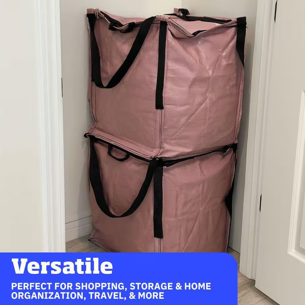 22 Gal. Heavy Duty Zipper Top Tote Storage Bag, Mauve