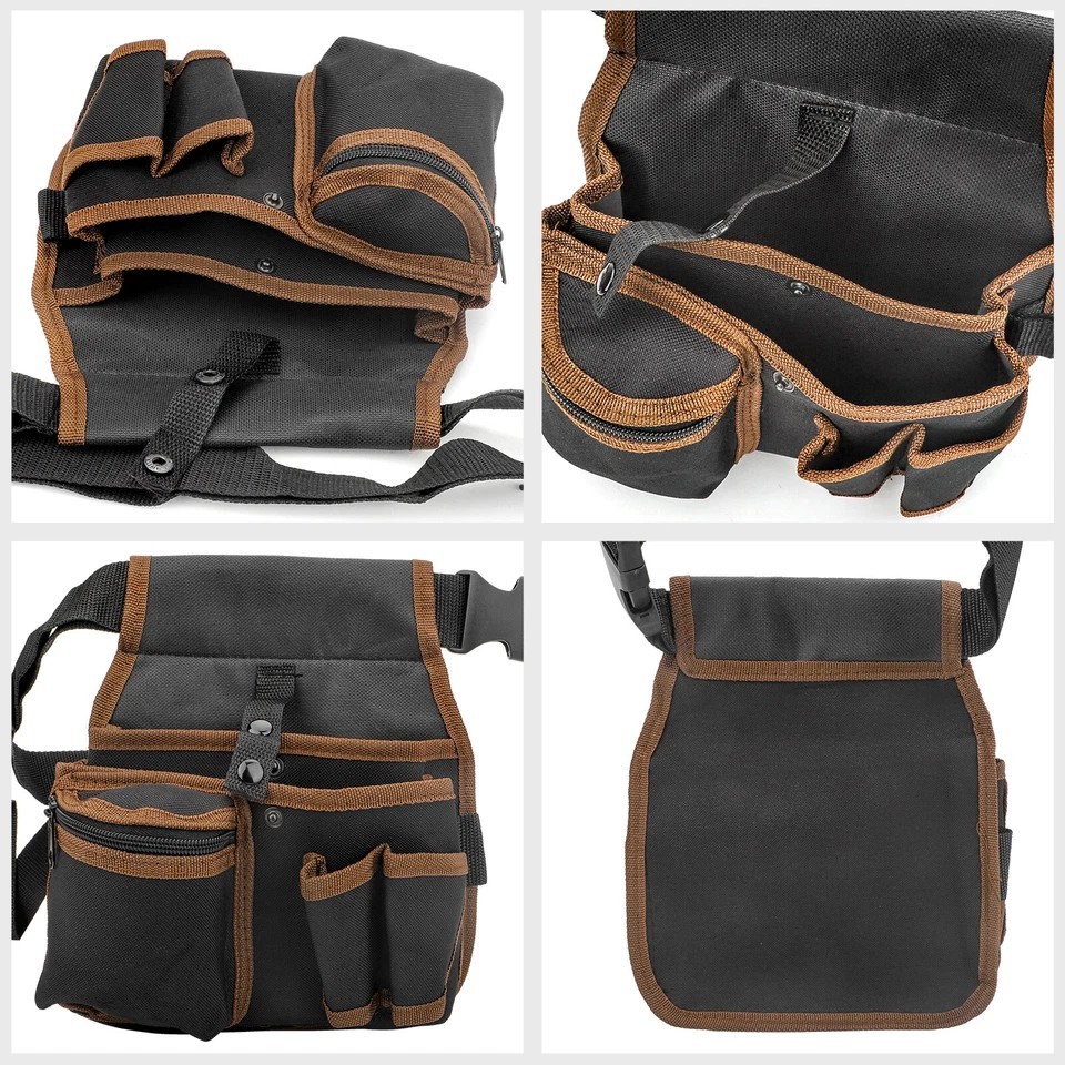 Electrician Pouch Tool, Oxford Waist Tool Bag Belt Pouch Hardware Organizer