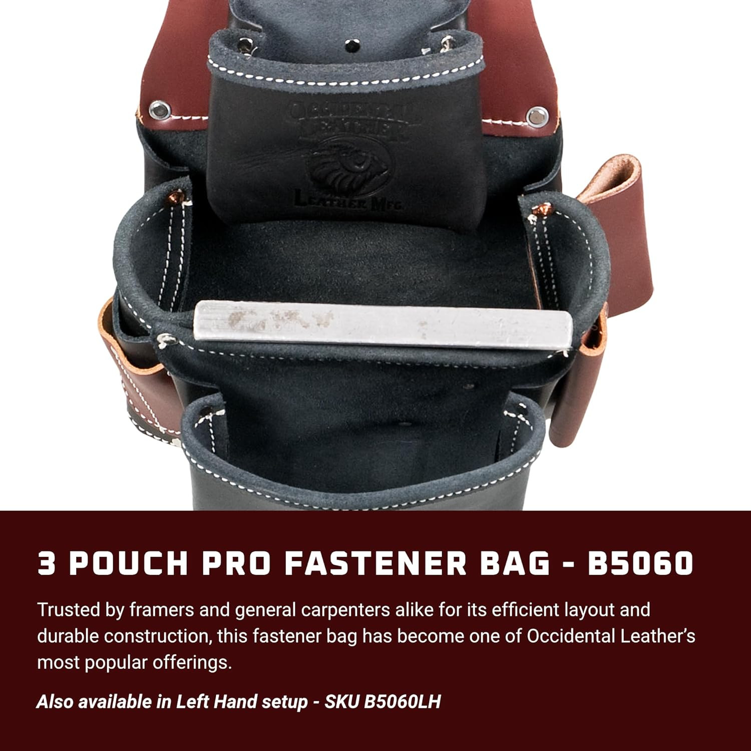 Pro Fastener Bag with 3 Pouches – Organize Your Tools Efficiently!