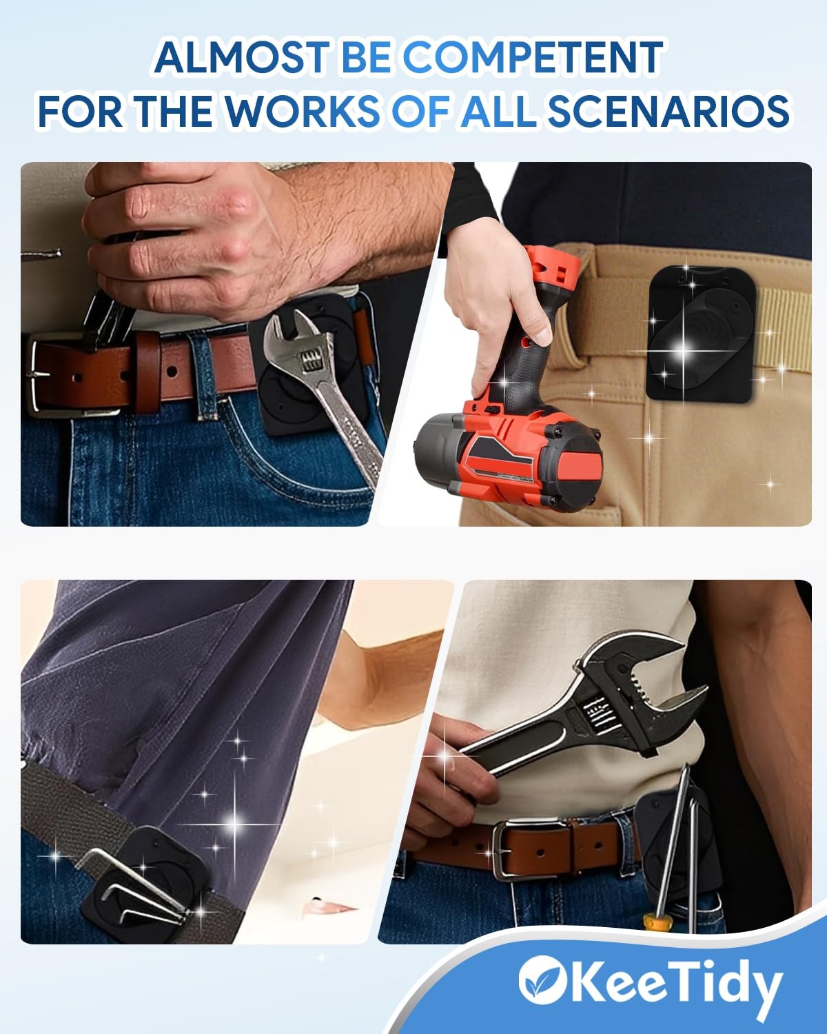 Magnetic Tool Holder Belt, Heavy Duty Magnetic Tool Organizer with Belt Clip,…