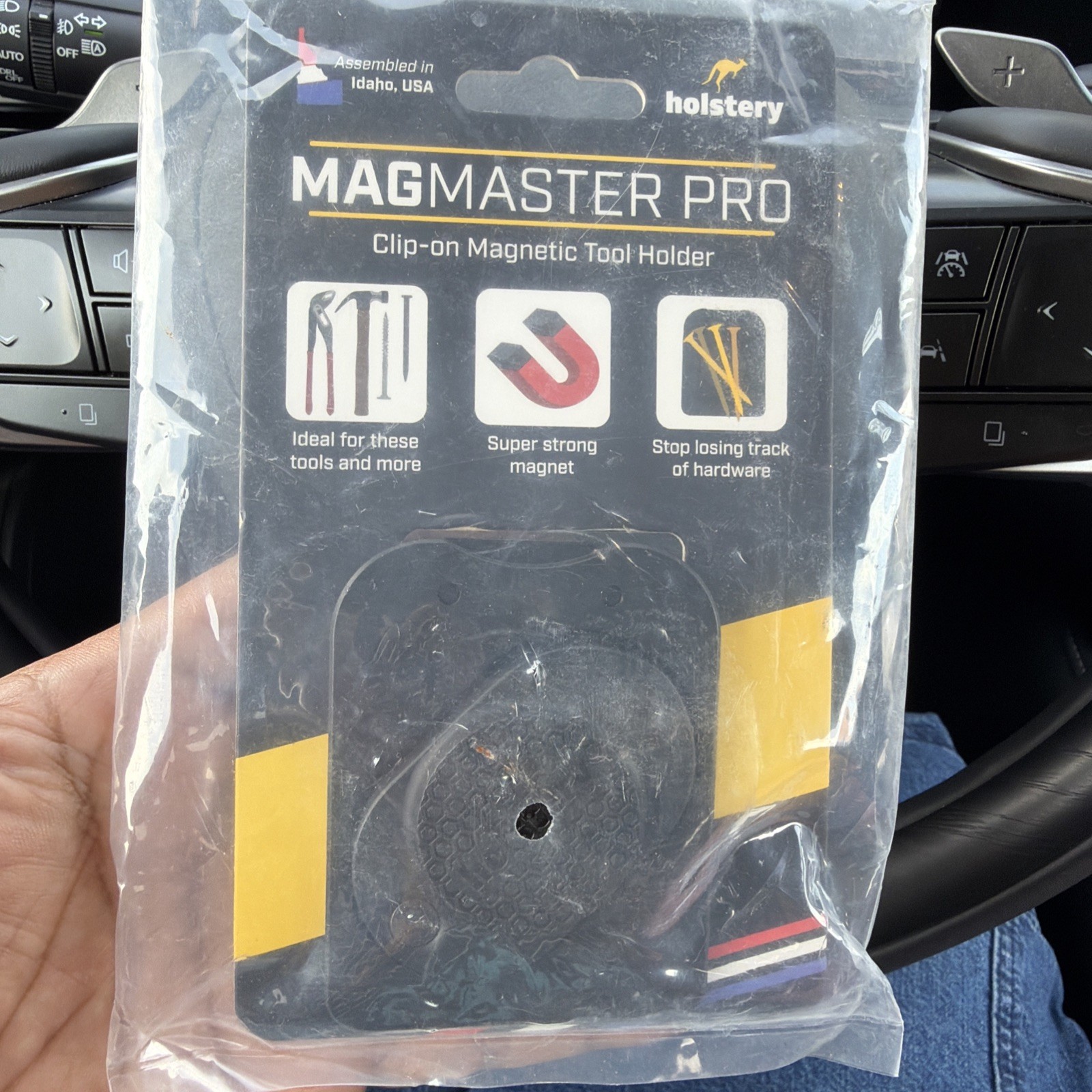 Holstery MagMaster Magnetic Tool & Hardware Holder – Strong Clip-On Belt Magnet