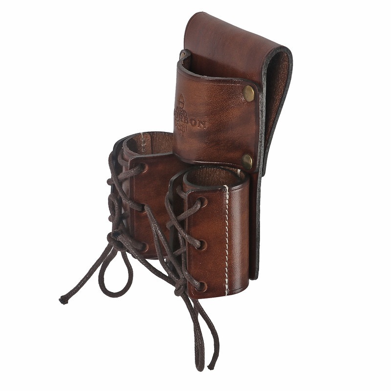 TOURBON Leather Spud Wrench Tool Iron Double Worker Bull Pin Holder Belt Pouch