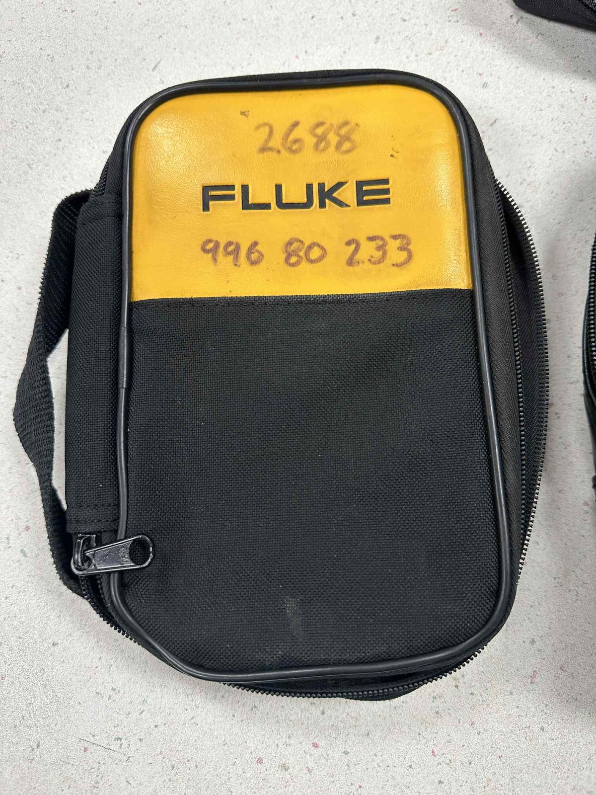 Lot Of 5 Nylon And Leather Pouches For Fluke 1753