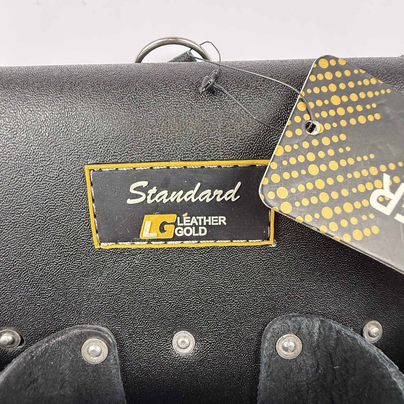 NWT Leather Gold Tool Pouch Multi Pocket Belt Clip, Hammer LoopAnd Tape Holder