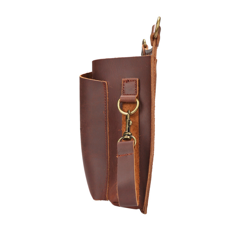 TOURBON 6-in-1 Leather Garden Tools Storage Belt Pouch Utility Shoulder Bag Gift