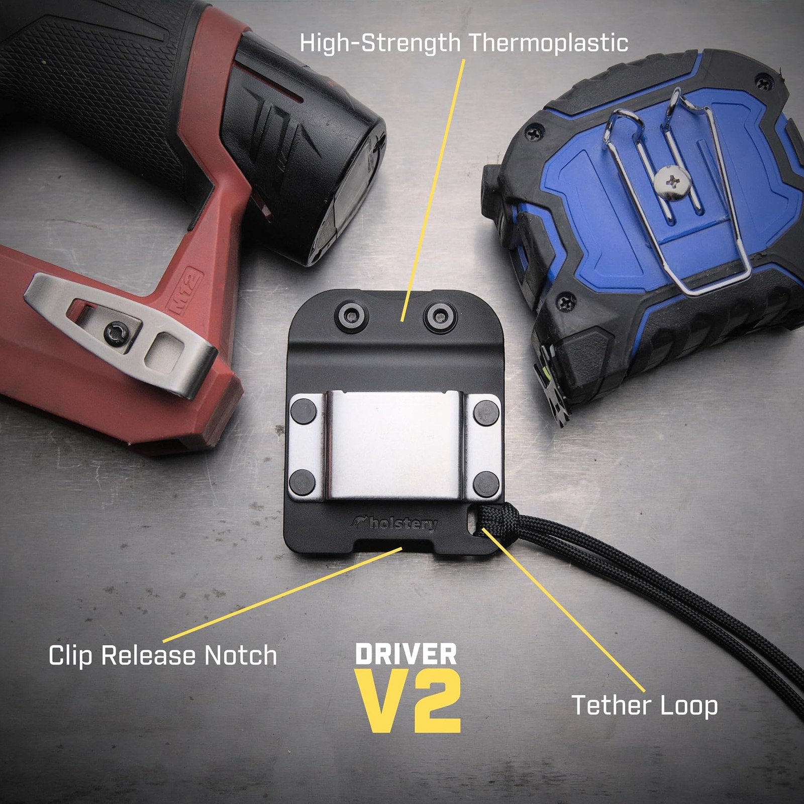 Holstery DriverMaster | Clip-On Tool Belt Drill Holder – Simple Hook Holster …