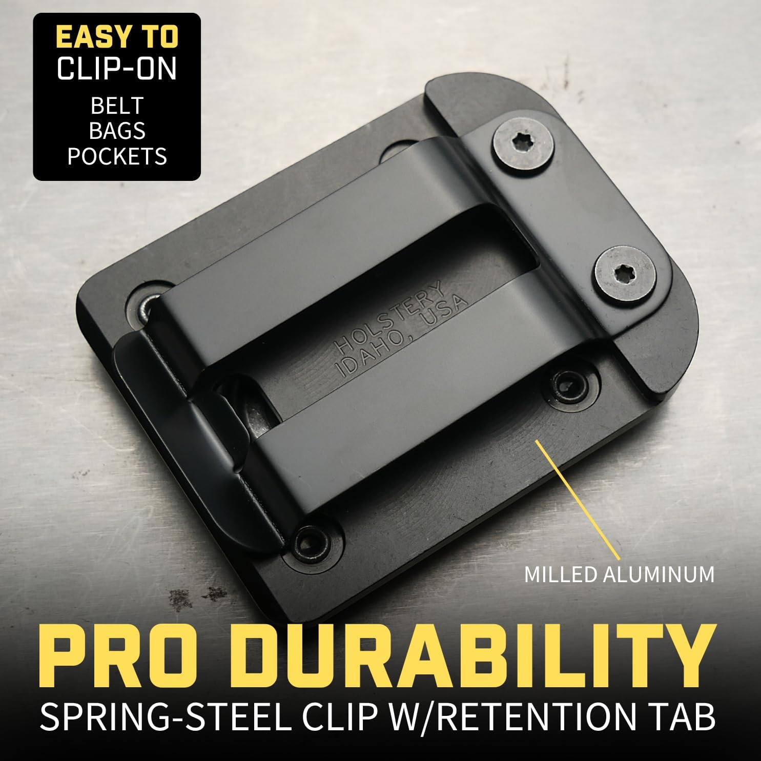 Pinpal Pro | Universal Tool Holster – Gravity Locking Clip-On Tool Belt Holder f