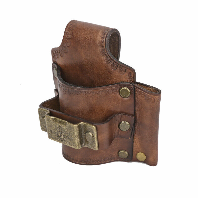 Tourbon Leather 3-in-1 Tools Belt Pouch Hammer Holster Tape Measure EDC Holder