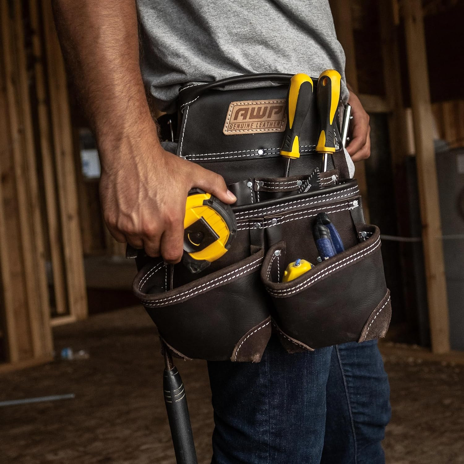 Tool Belt Tool Rig, Durable Premium Utility Belt Organizer for Men & Women, Util
