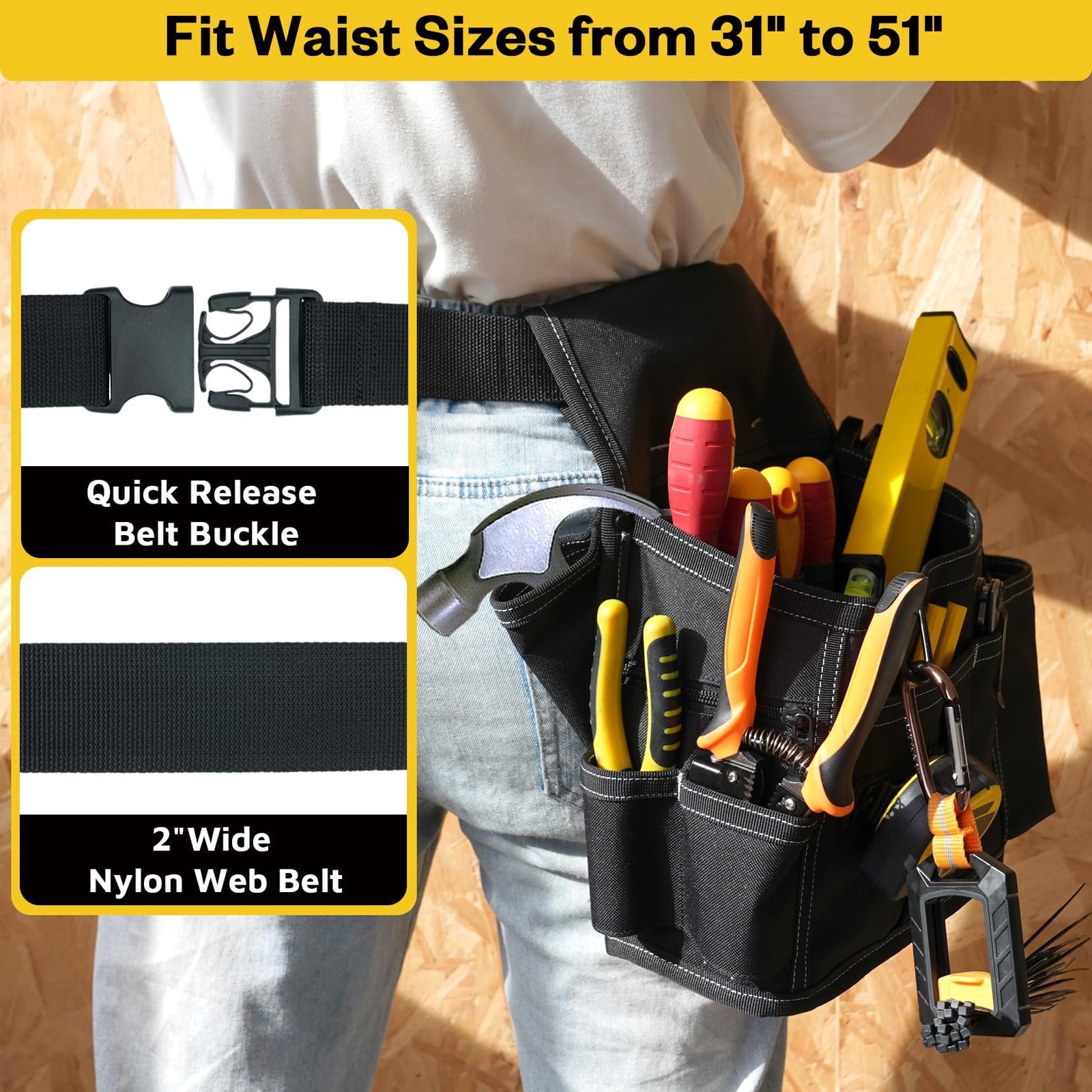 MELOTOUGH Professional Tool Belt Pouch,Small Tool Pouch with Belt,Left/Right …