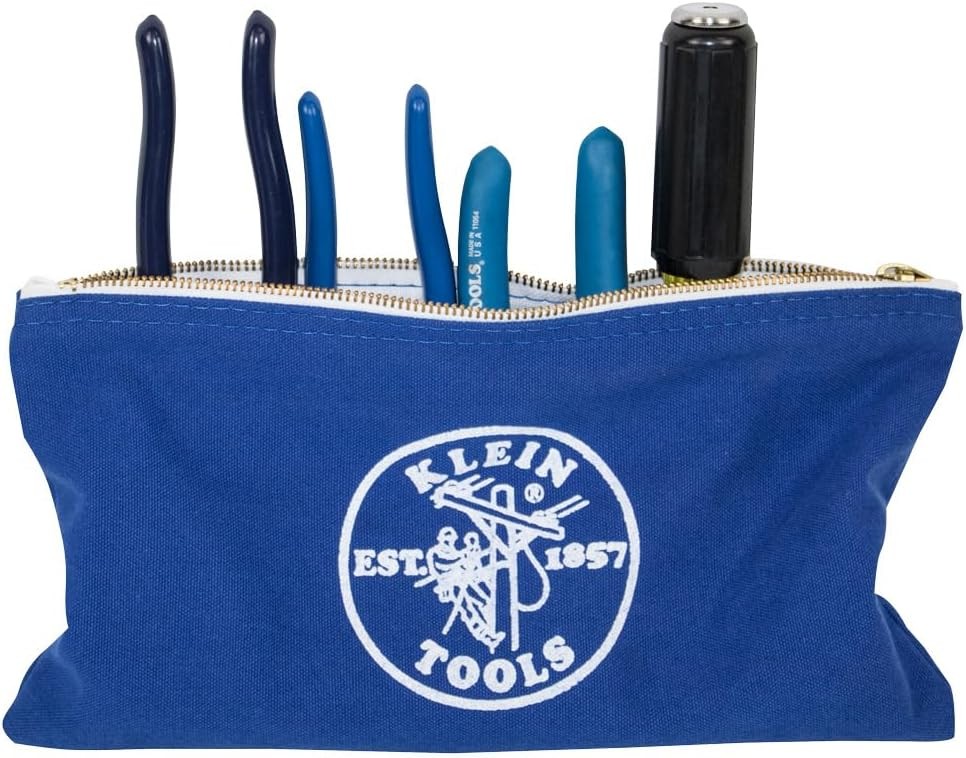 5140 Canvas Zipper Bag, Tool Pouch, Bank Deposit Utility Bag, 12.5 X 7-Inch, Oli
