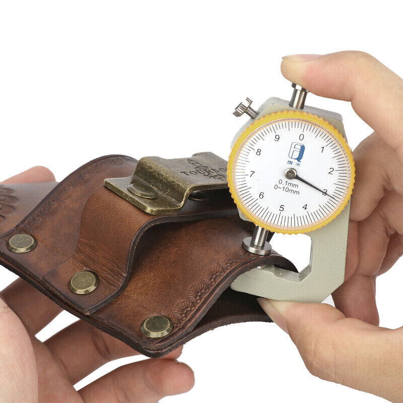 TOURBON Leather 3-in-1 Pocket Tool Belt Pouch Hammer Sheath Tape Measure Holder