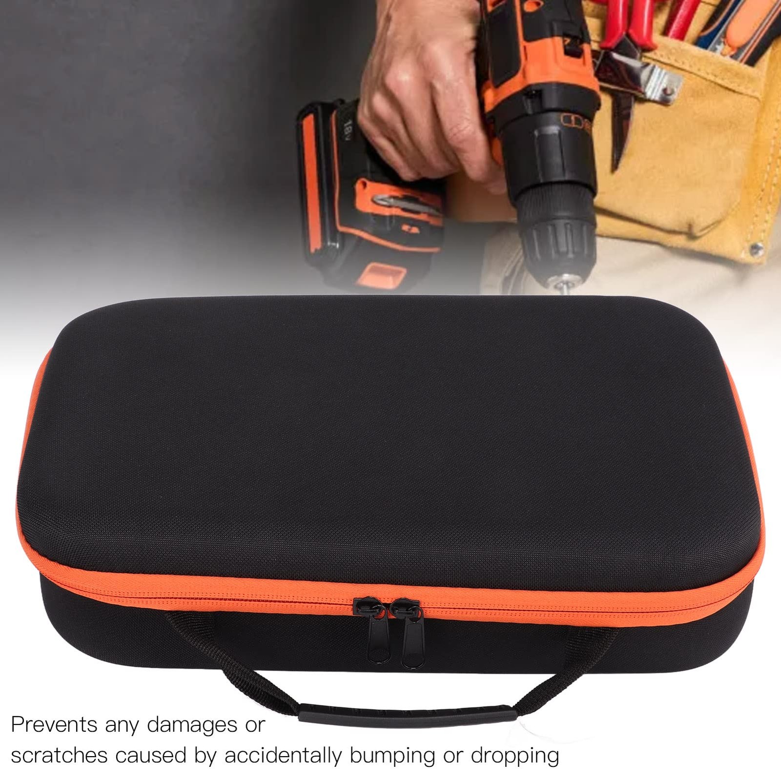 Hard Tool Storage Case, Carrying Protective Case for Drill, Oxford Cloth Tool…