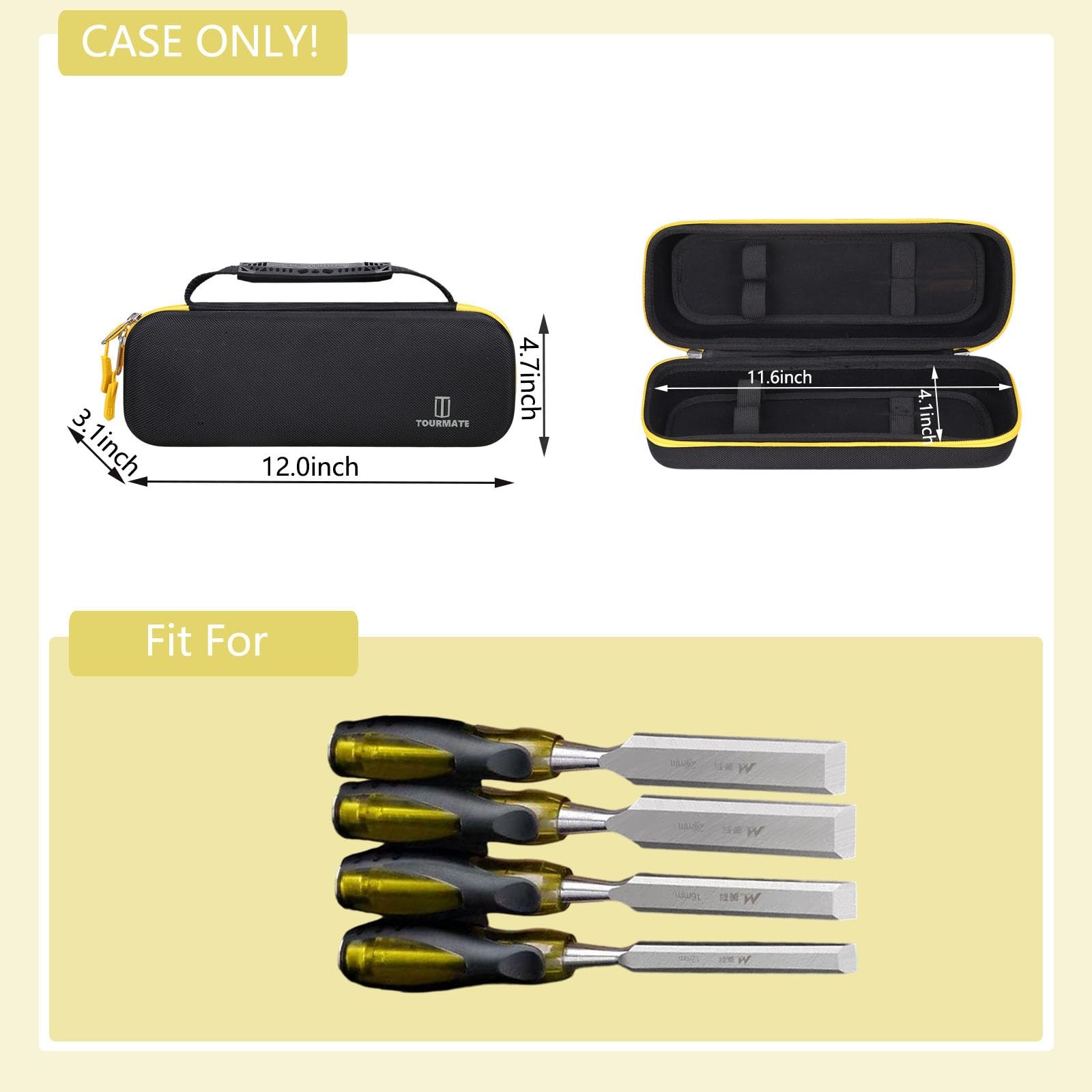Hard Storage Case for HURRICANE/MECHEER/WFOEJEJ/WORKPRO/Milwaukee Wood Chisel…