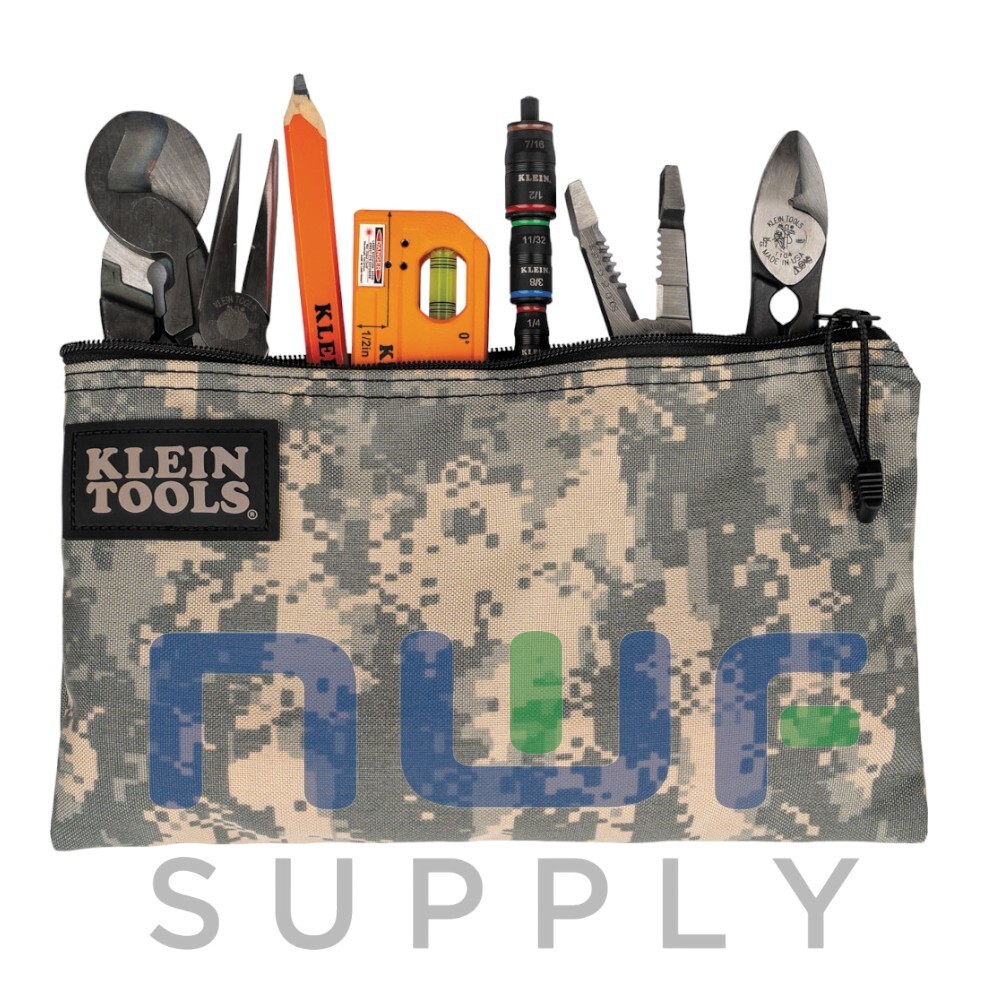 Zipper Bag, Camouflage Cordura Nylon Tool Pouch, 12-1/2-Inch
