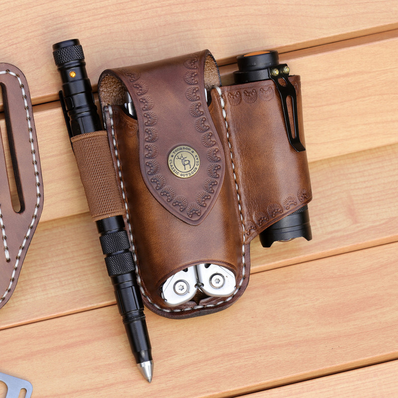 TOURBON 3-in-1 Tools Belt Holster for Knife/Flashlight/Pencil US-Special offer