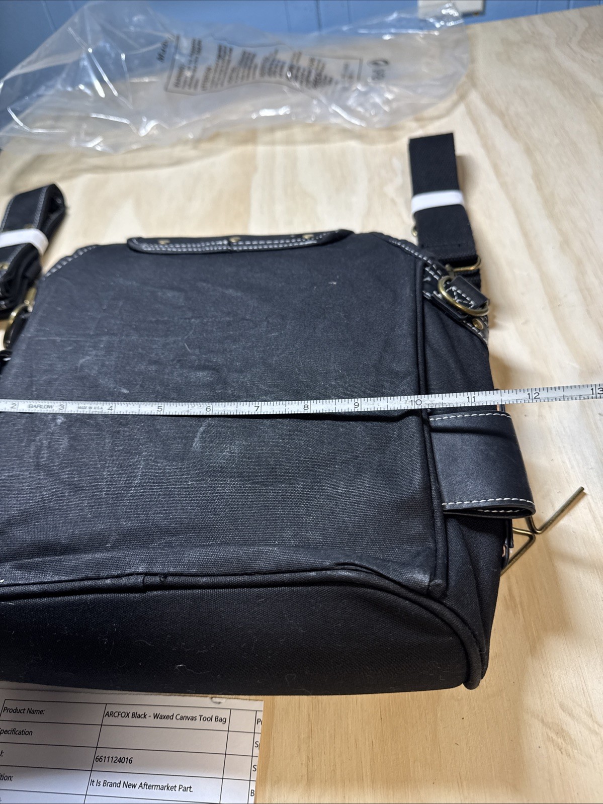 ARCFOX Black – Waxed Canvas Tool Pouch.