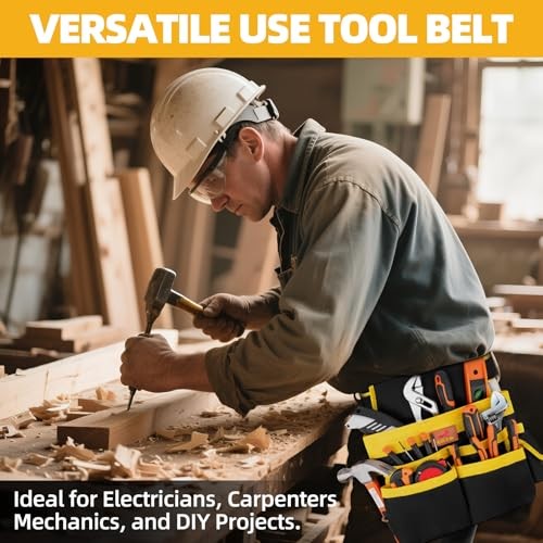 Tool Belt for Men, Professional Toolbelt Pouches with Quick Access Style A