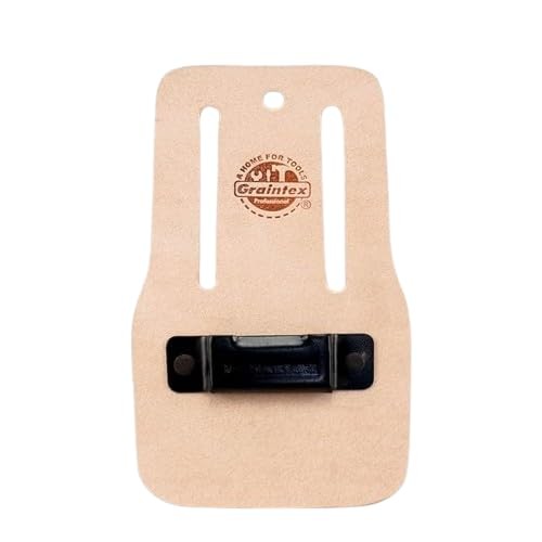 Measuring Tape Holder for Tool Belt, Premium Top Grain Leather, Steel Tape Ho.