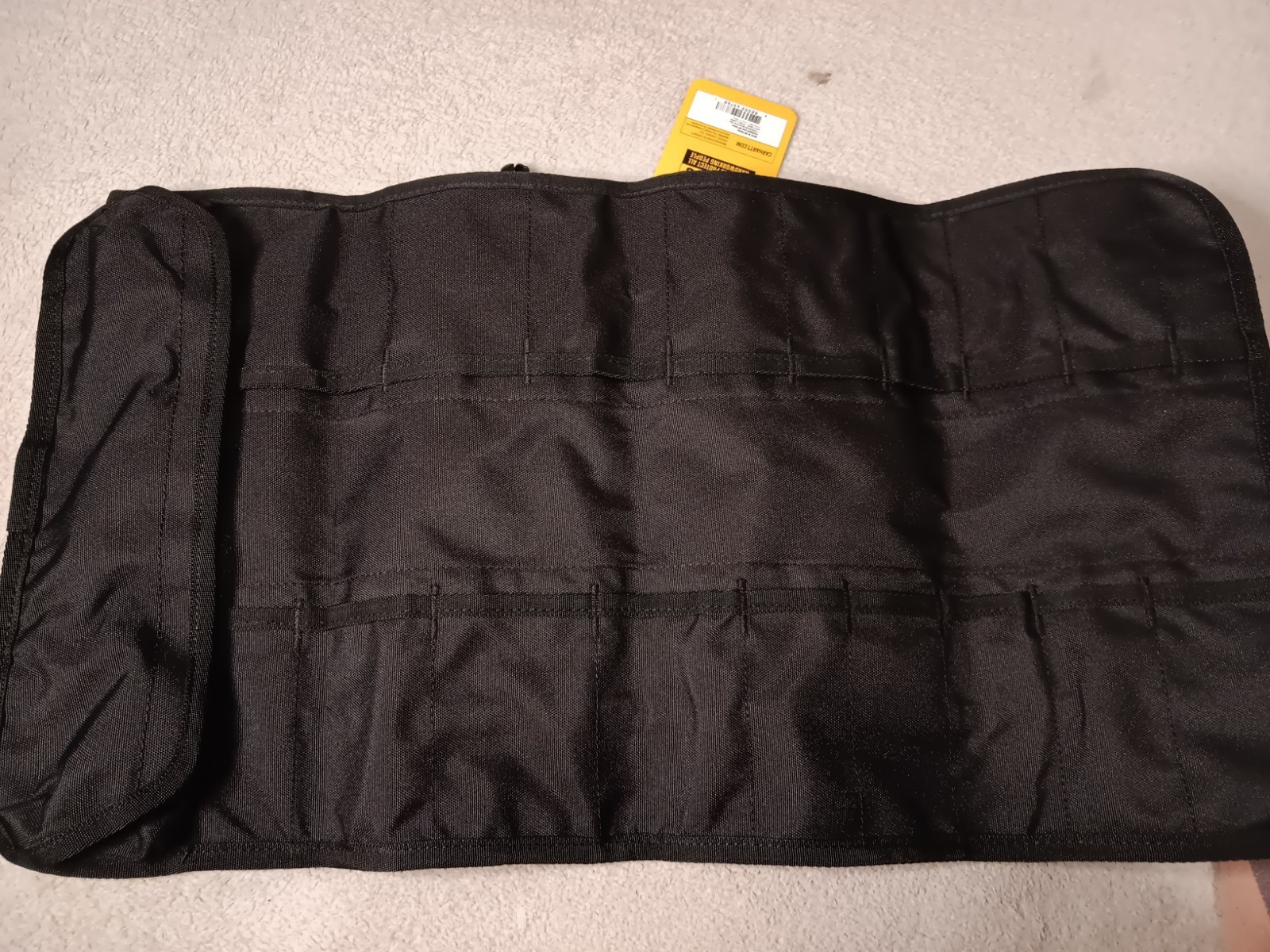 Carhartt 18 Pocket Utility Roll, Essential Tool Roll (Black) w/ Embroidered Logo