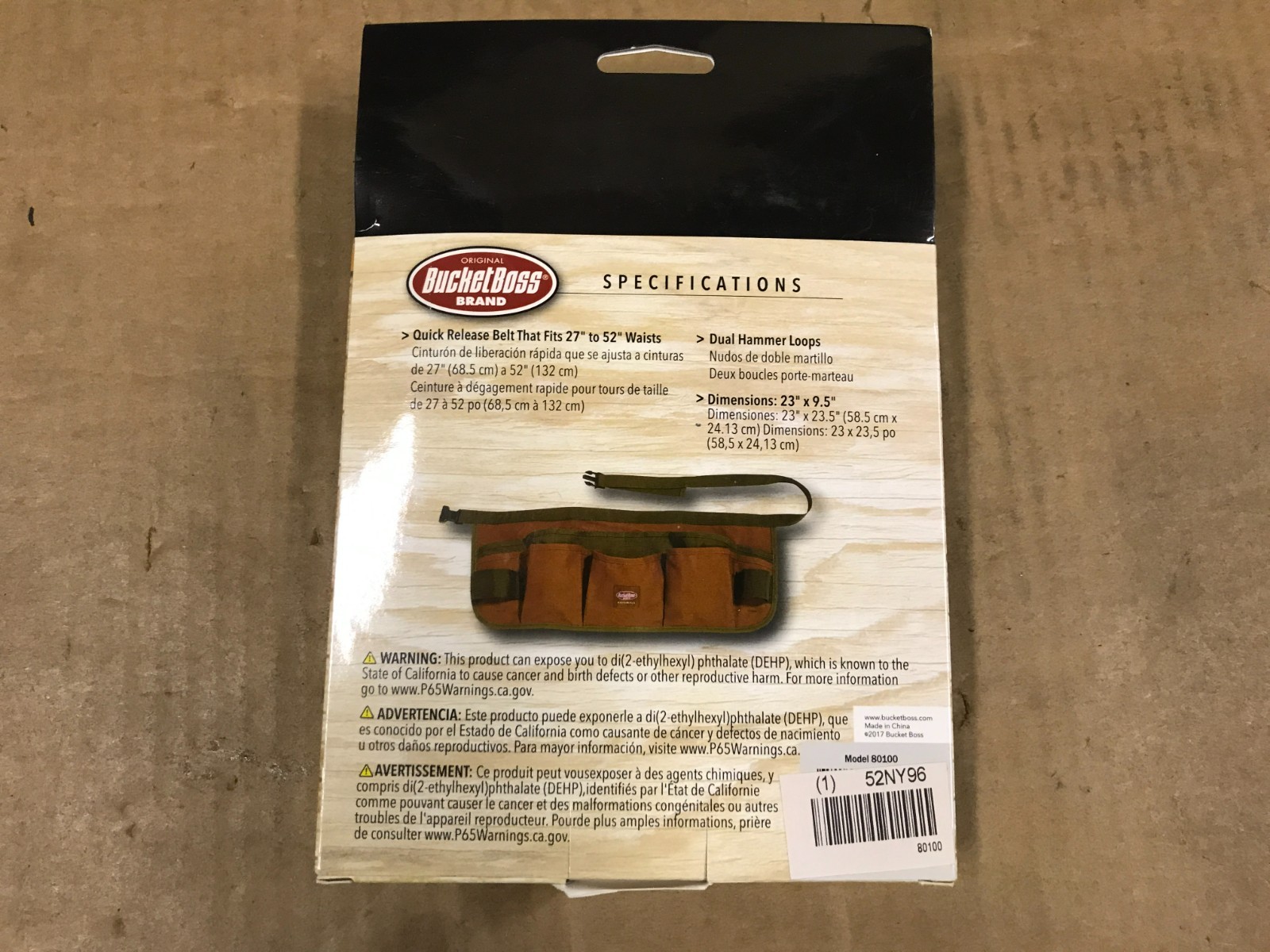 New Bucket Boss Duckwear Superwaist Apron – Brown – #80100 – 13 Pocket