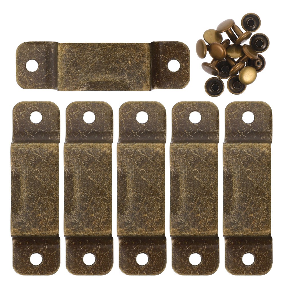 6 Pcs Durable Metal Tape Measure Holder Clips with Rivets for Tool Belts