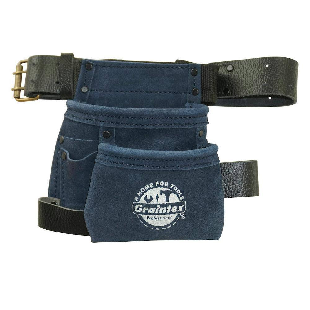 4-Pocket Children’S Navy Blue Tool Pouch W/Belt