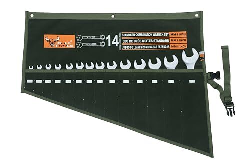 Wrench Roll Organizer Metric & Standard Tool Set Pouch Bag Handmade,Heavy Weight