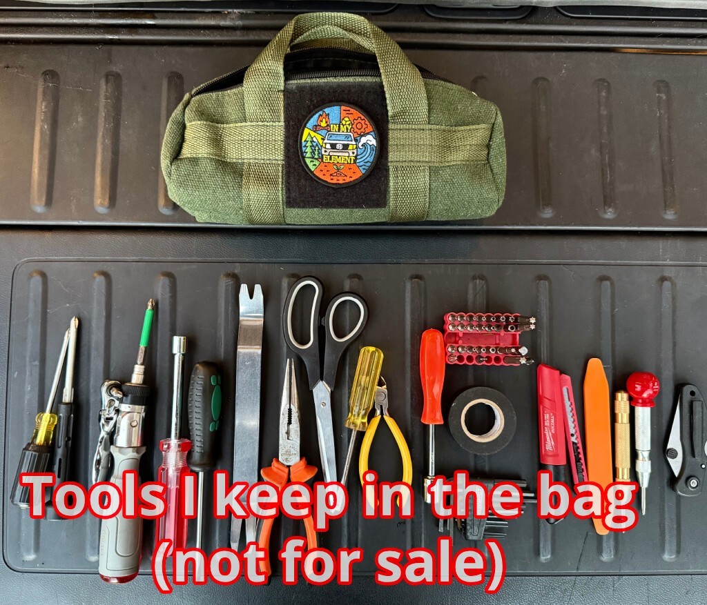 In My Element Tool Bag – Compact Everyday Carry bag – Do NOT wash