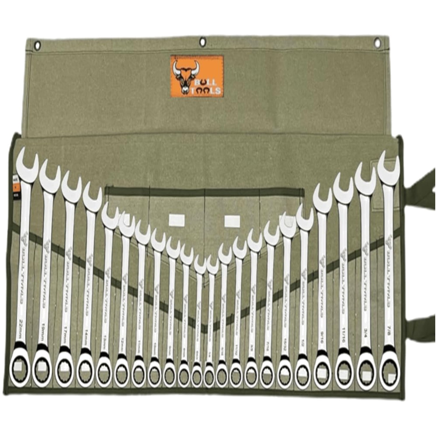 Cotton Canvas Wrench Roll Case – Metric & SAE Combination