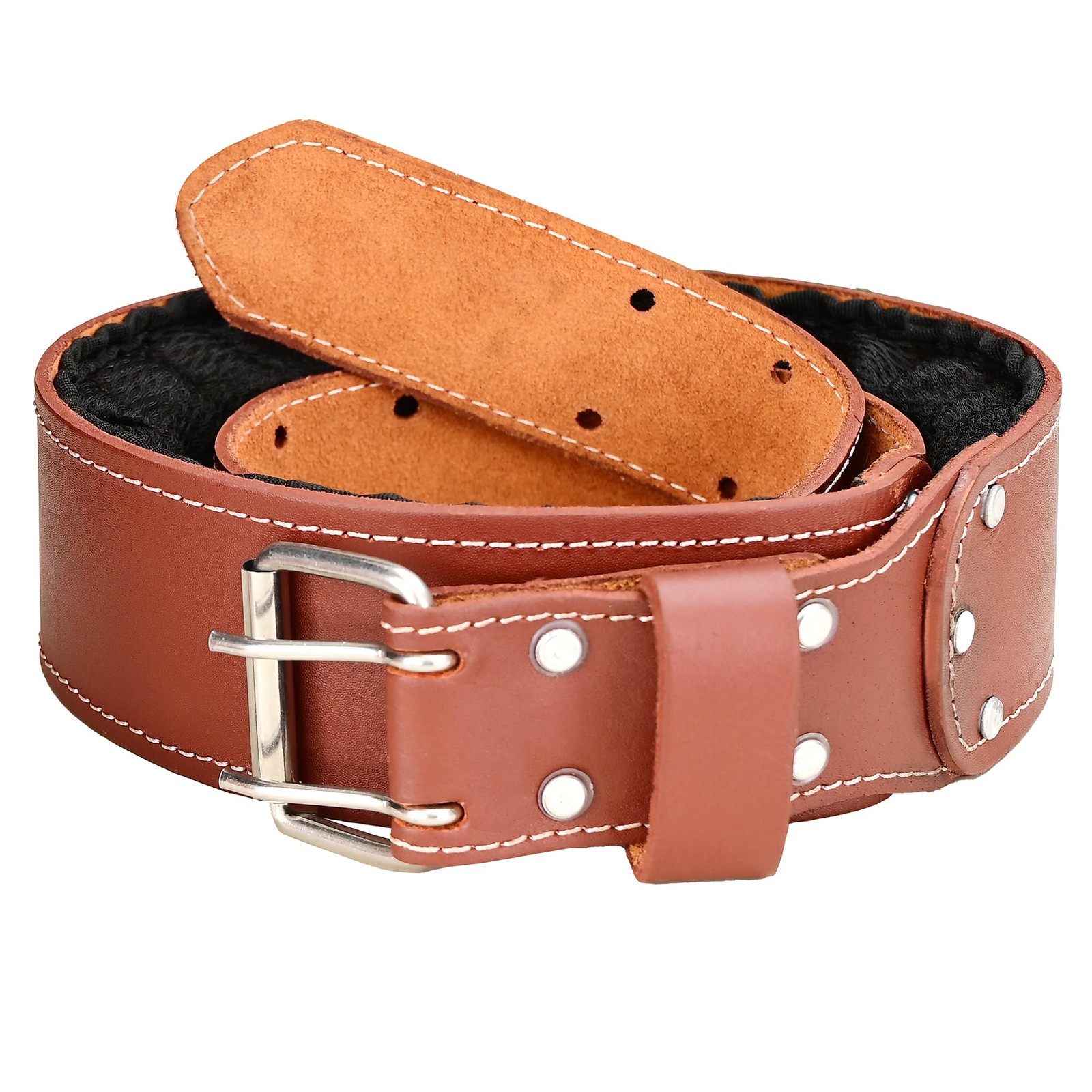 3 Inch Mens Leather Tool Belt Carpenter Construction Foam Fits 3449 Inch