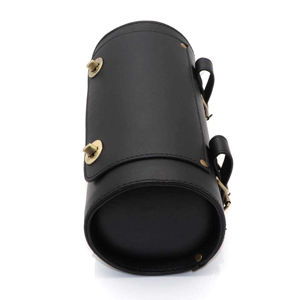 Motorcycle Handlebar Bag Mini Motorbike Fork Tool Bag, Universal Small Leathe…