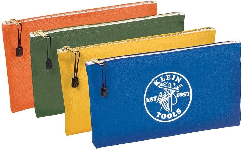 Klein Tools 5140 Heavy-Duty Canvas Utility Bags Set – 12.5 x 7-Inch Each