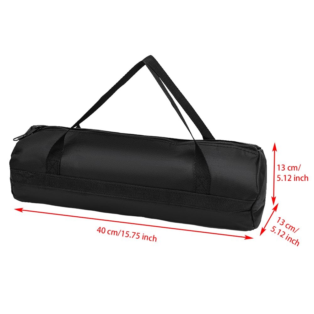 2 Pack Tool Bag with Zipper 15″ Utility Wide Mouth Heavy Duty Tool Storage Ba…