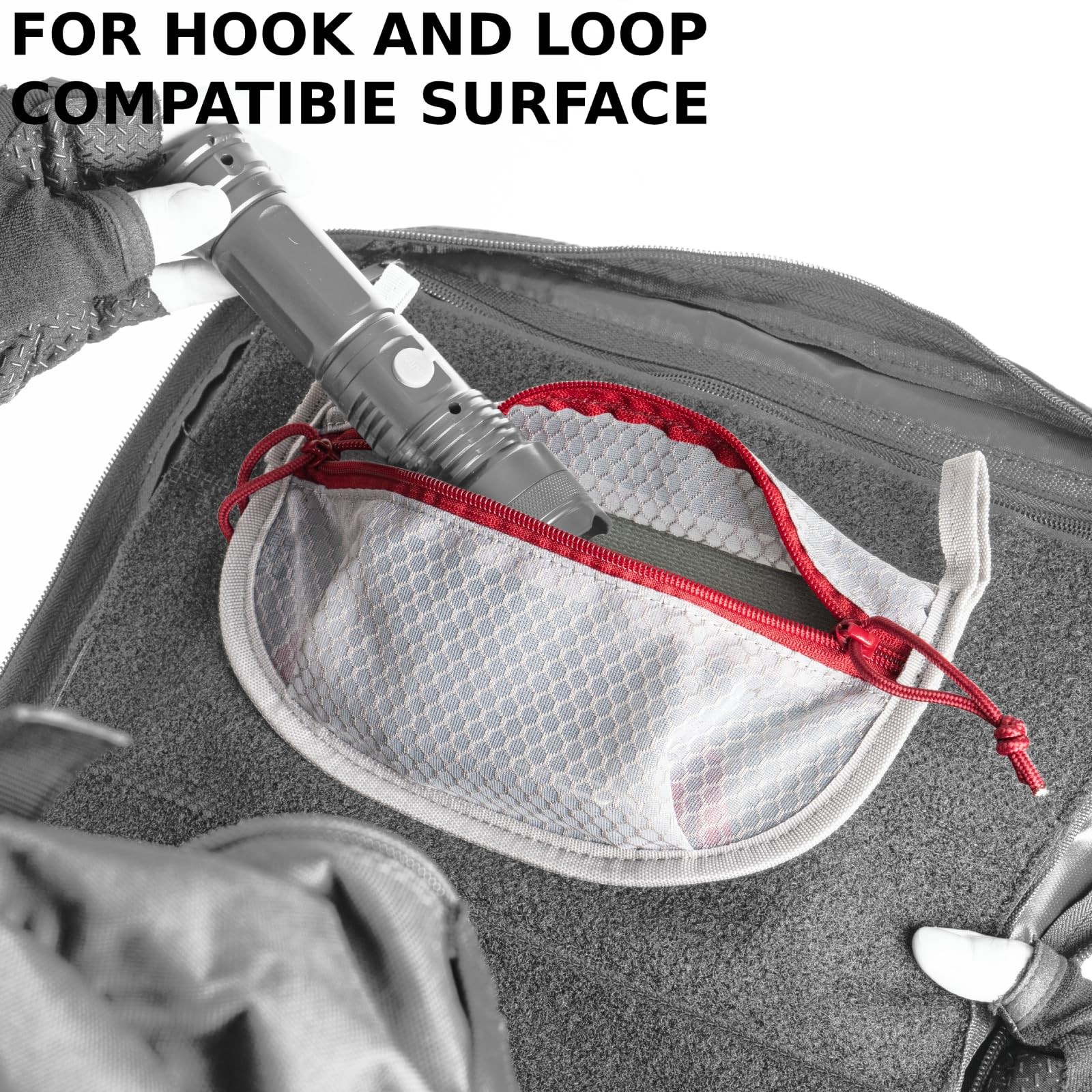 Overflow Pouches, Mesh Zipper Pouch for Tactical Gear, Backpack Organizer Pou…