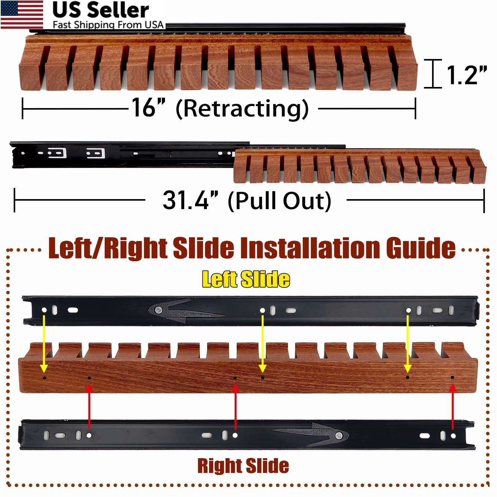 HeywoodCabin Premium Walnut Wood Belt 16 inch, wood natural color