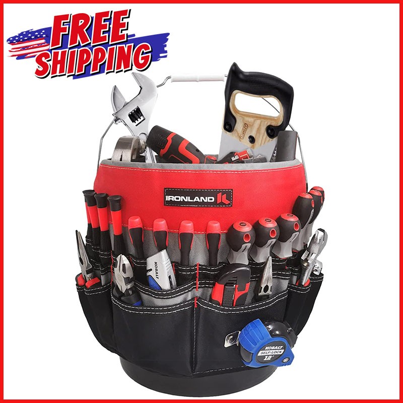 BUCKET TOOL ORGANIZER FIT 3.5-5 GALLON BUCKET Tools Caddy Organization 51 Pocket