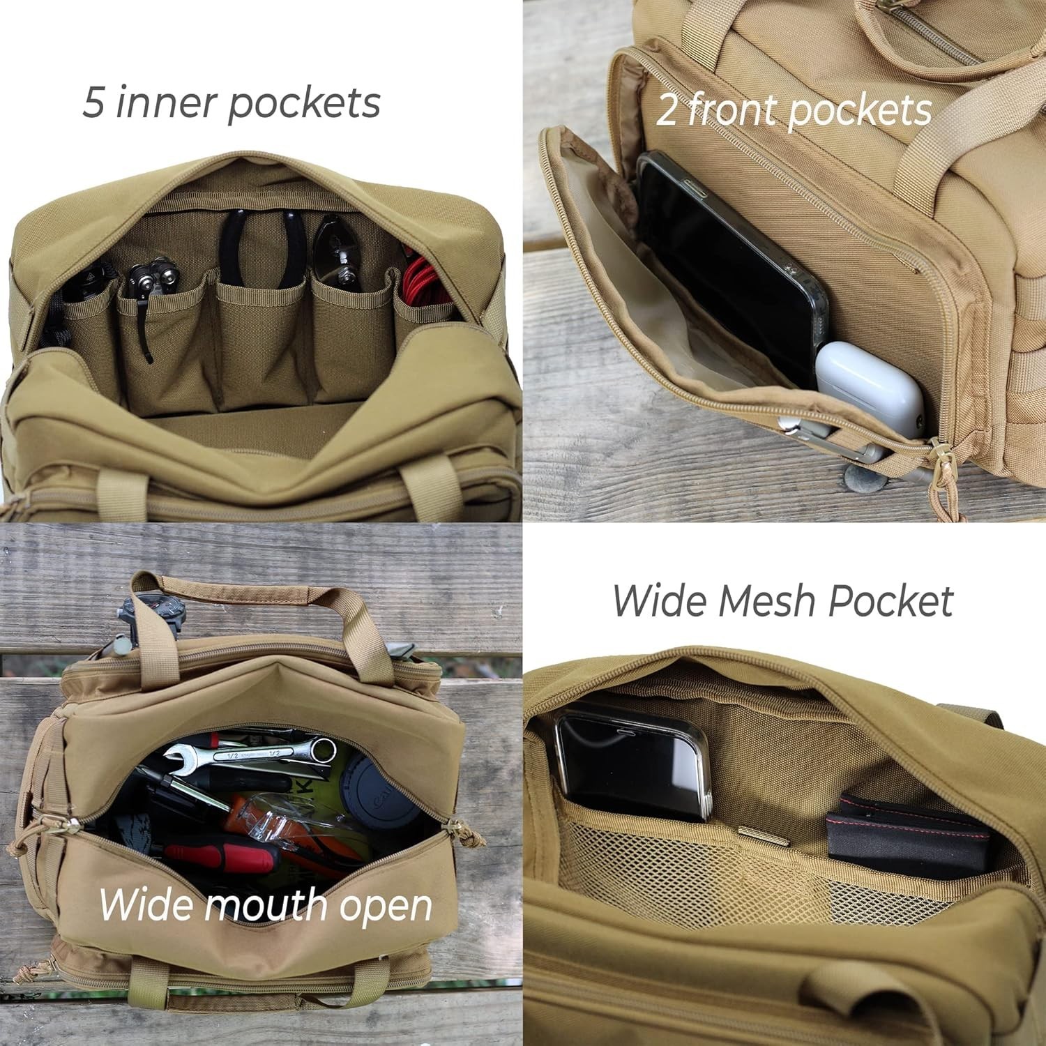 Rugged 12-Inch Tool Bag for Builders & Plumbers – Heavy Duty and Lightweight
