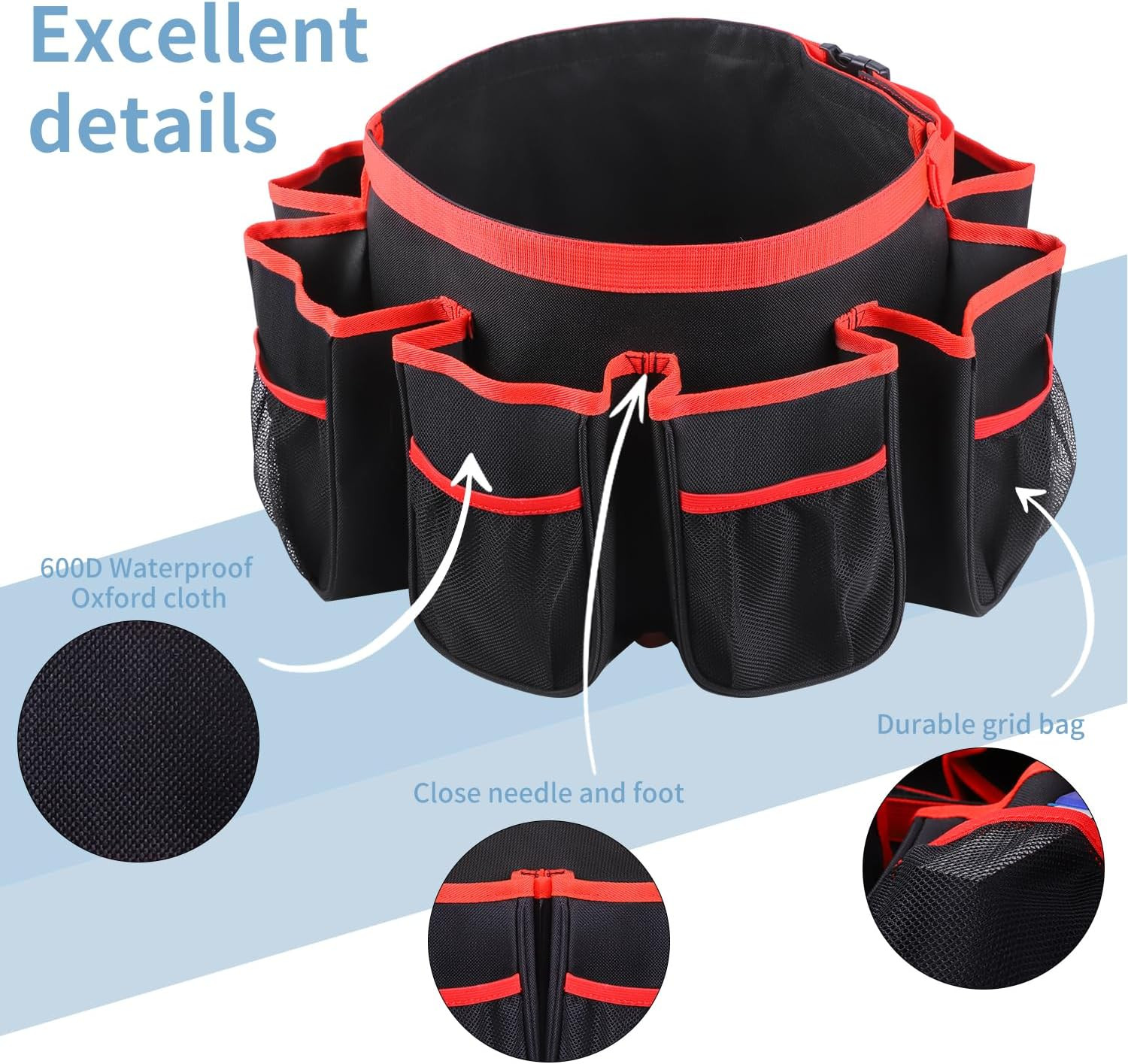 Bucket Cleaning Tool Organizer,Wash Tool Caddy 5-Gallon Organizer,5 Gallon Bucke